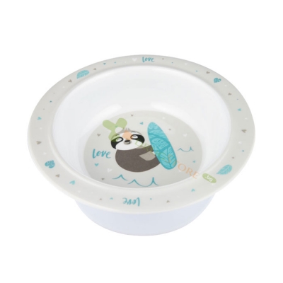 КАНПОЛ МЕЛАМИНОВА КУПА С ВАКУУМЕН РИНГ EXOTIC ANIMALS СИВА 270 мл / CANPOL BABIES MELAMINE BOWL WITH VACUUM RING EXOTIC ANIMALS GREY