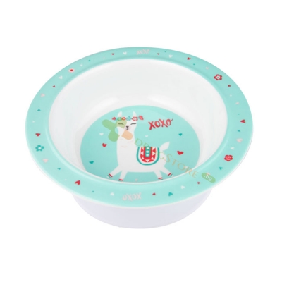 КАНПОЛ МЕЛАМИНОВА КУПА С ВАКУУМЕН РИНГ EXOTIC ANIMALS ТЮРКОАЗ 270 мл / CANPOL BABIES MELAMINE BOWL WITH VACUUM RING EXOTIC ANIMALS TURQUOISE 