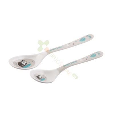 КАНПОЛ МЕЛАМИНОВИ ЛЪЖИЧКИ EXOTIC ANIMALS СИВИ 9 м+ 2 броя / CANPOL BABIES MELAMINE SPOONS EXOTIC ANIMALS GREY 9 m+