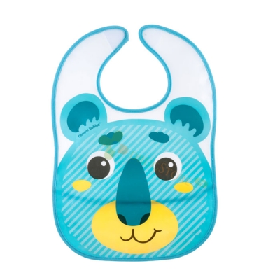 КАНПОЛ НЕПРОМОКАЕМ ЛИГАВНИК С ДЖОБ HELLO LITTLE ТЮРКОАЗ / CANPOL BABIES BIB WITH POCKET HELLO LITTLE TURQUOISE