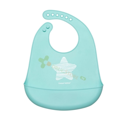 КАНПОЛ СИЛИКОНОВ ЛИГАВНИК С ДЖОБ PASTEL СИН / CANPOL BABIES SILICONE BIB WITH POCKET PASTEL BLUE