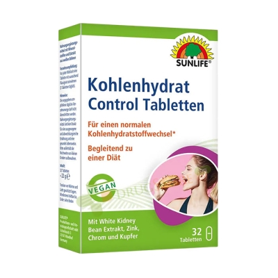 КАРБОХИДРАТ КОНТРОЛ ЗА ПОТИСКАНЕ НА АПЕТИТА таблетки 32 броя / SUNLIFE CARBOHYDRATE CONTROL 