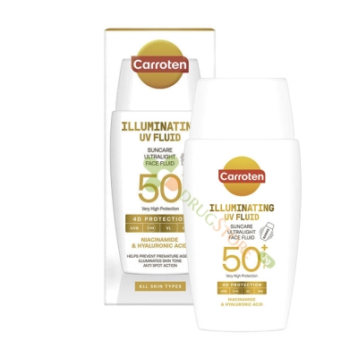 КАРОТЕН СЛЪНЦЕЗАЩИТЕН ОЗАРЯВАЩ ФЛУИД ЗА ЛИЦЕ SPF50+ 50 мл / CARROTEN ILLUMINATING SUNCARE ULTRALIGHT FACE FLUID SPF50+