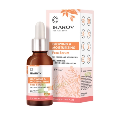 ИКАРОВ ОЗАРЯВАЩ И ОВЛАЖНЯВАЩ СЕРУМ ЗА ЛИЦЕ 30 мл / IKAROV GLOWING AND MOISTURIZING FACE SERUM