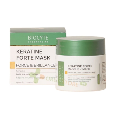 КЕРАТИН ФОРТЕ МАСКА ЗА ВЪЗСТАНОВЯВАНЕ И БЛЯСЪК 200 мл / BIOCYTE KERATINE FORTE STRENGHT & SHINE MASK 