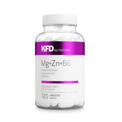МАГНЕЗИЙ + ЦИНК + ВИТАМИН В6 КФД НУТРИШЪН таблетки 120 броя / KFD NUTRITION MAGNESIUM + ZINC + VITAMIN B6