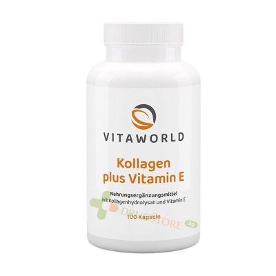 КОЛАГЕН + ВИТАМИН E капсули 100 броя / VITA WORLD COLLAGEN + VITAMIN E 