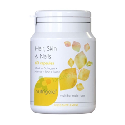 КОМПЛЕКС ЗА КОСА, КОЖА И НОКТИ капсули 60 броя / NUTRIGOLD HAIR, SKIN & NAILS 