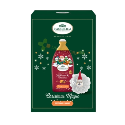 КОМПЛЕКТ CHRISTMAS MAGIC ДУШ-ГЕЛ ПОРТОКАЛ И КАКАО 500 мл + ГЪБА ЗА БАНЯ / L'ANGELICA CHRISTMAS MAGIC GIFT SET 