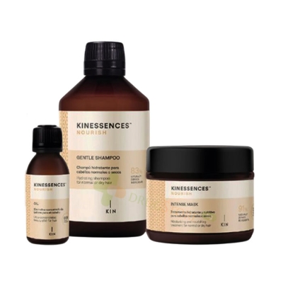  КОМПЛЕКТ KINESSENCES NOURISH ШАМПОАН 300 мл+МАСКА 200 мл+ОЛИО 30 мл / KIN COSMETICS KINESSENCES NOURISH GENTLE SHAMPOO+INTENSE MASK+OIL