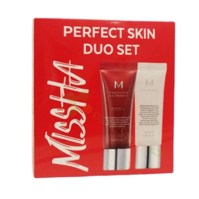 КОМПЛЕКТ ПЕРФЕКТ КАВЪР BB КРЕМ ЗА ЛИЦЕ EX SPF42 №25 20 мл + BB BOOMER БАЗА ЗА ГРИМ 20 мл / MISSHA PERFECT SKIN DUO SET