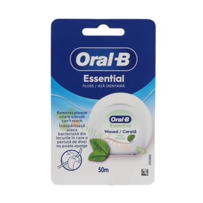 КОНЦИ ЗА ЗЪБИ ORAL B ESSENTIAL FLOSS МЕНТА 1 брой / ORAL B ESSENTIAL FLOSS MINT 