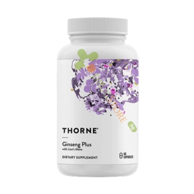 КОРЕЙСКИ ЖЕНШЕН + ЛЪВСКА ГРИВА И ПИРИНСКИ (МУРСАЛСКИ) ЧАЙ капсули 60 броя / THORNE GINSENG PLUS (WITH LION’S MANE) 