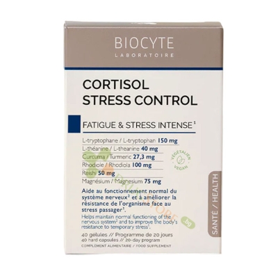 КОРТИЗОЛ СТРЕС КОНТРОЛ капсули 40 броя / BIOCYTE  CORTISOL STRESS CONTROL 