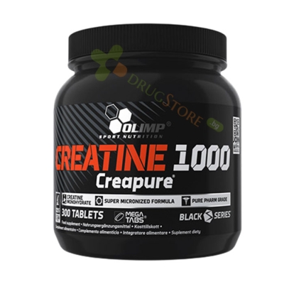 КРЕАТИН 1000 КРЕАПЮР таблетки 300 броя / OLIMP SPORT NUTRITION CREATINE 1000 CREAPURE 