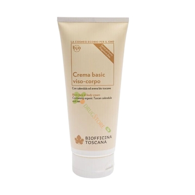  КРЕМ ЗА ЛИЦЕ И ТЯЛО С НЕВЕН И ОВЕС 200 мл / BIOFFICINA TOSCANA BASIC FACE AND BODY CREAM WITH ORGANIC TUSCAN CALENDULA AND OAT