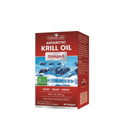 МАСЛО ОТ КРИЛ капсули 500 мг. 60 броя / NATURES OIL ANTARCTIC KRILL OIL