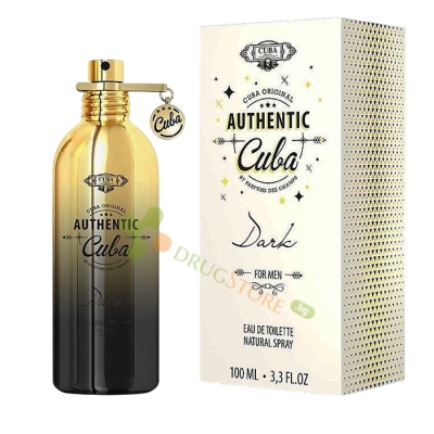 КУБА AUTHENTIC DARK ТОАЛЕТНА ВОДА ЗА МЪЖЕ 100 мл / CUBA AUTHENTIC DARK FOR MEN EAU DE TOILETTE NATURAL SPRAY 