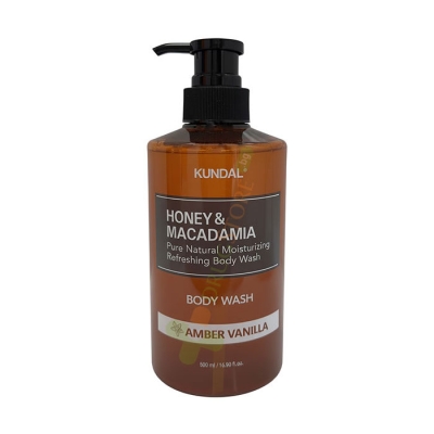 КУНДАЛ HONEY & MACADAMIA ДУШ ГЕЛ С АРОМАТ НА ВАНИЛИЯ 500 мл / KUNDAL HONEY & MACADAMIA BODY WASH AMBER VANILLA
