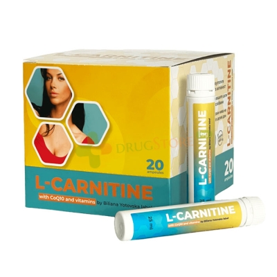 L-КАРНИТИН 3000 мг ампули 25 мл 20 броя / BILIANA YOTOVSKA LABEL L-CARNITINE 3000 mg ampules 25 ml