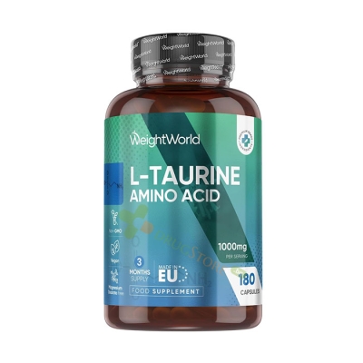 L-ТАУРИН капсули 500 мг 180 броя / WEIGHT WORLD L-TAURIN 