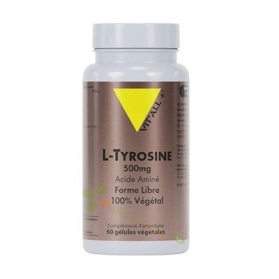 L-ТИРОЗИН капсули 500 мг 60 броя / VIT`ALL+ L-TYROSINE 