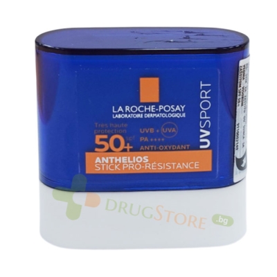 ЛА РОШ АНТЕЛИОС СЛЪНЦЕЗАЩИТЕН СТИК ЗА ЛИЦЕ SPF50+ 10 мл / LA ROCHE - POSAY ANTHELIOS UVSPORT STICK PRO-RESISTANCE SPF50+ 