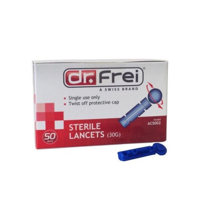 ЛАНЦЕТИ СТЕРИЛНИ модел ACS002 50 броя / DR. FREI STERILE LANCETES AC002