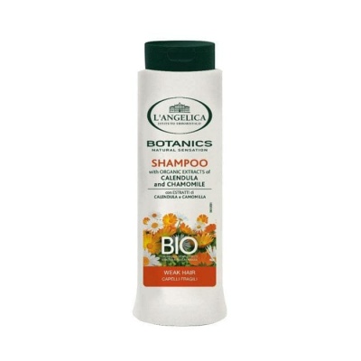 БИО ШАМПОАН ЗА ТЪНКА И УВРЕДЕНА КОСА С НЕВЕН И ЛАЙКА 250 мл. / L'ANGELICA BOTANICS SHAMPOO WITH CALENDULA & CHAMOMILE