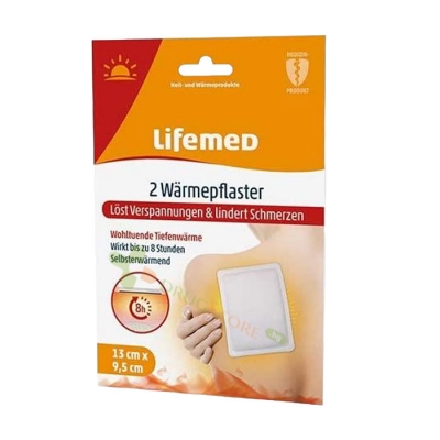 ЛАЙФМЕД САМОЗАГРЯВАЩИ ПЛАСТИРИ ЗА ТЯЛО 2 броя / LIFEMED WARM PLASTERS