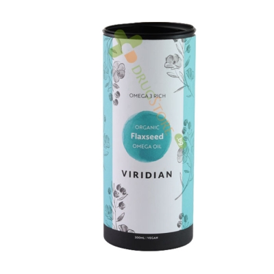 ЛЕНЕНО МАСЛО ОРГАНИК 200 мл / VIRIDIAN ORGANIC GOLDEN FLAX SEED OIL 