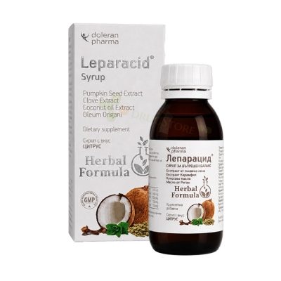ЛЕПАРАЦИД СИРОП ЗА ВЪТРЕШЕН БАЛАНС 100 мл / DOLERAN PHARMA LEPARACID SYRUP 100 ml 