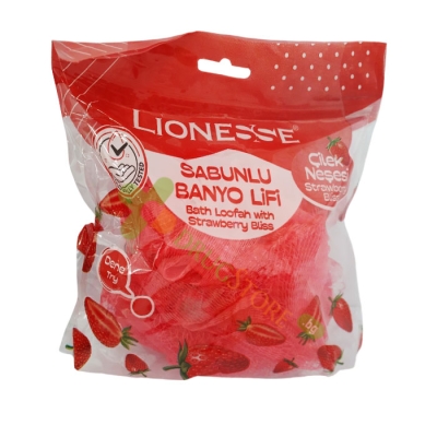 ЛИОНЕС ГЪБА С ЯГОДОВИ ПЕРЛИ / LIONESSE BATH LOOFAH WITH SOAP PEARLS