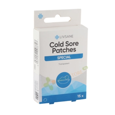 ПЛАСТИРИ ЗА ХЕРПЕС 15 броя / LIVSANE COLD SORE PATCHES