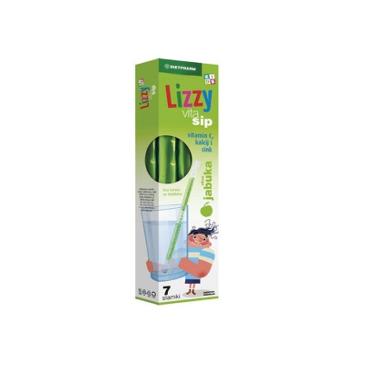 ЛИЗИ ВИТА КИДС ВИТАМИН Ц+КАЛЦИЙ+ЦИНК сламки 7 броя / LISY VITA KIDS VITAMIN C + CALCIUM + ZINC