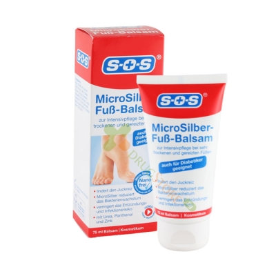 ЛОСИОН - БАЛСАМ С МИКРО СРЕБРО ЗА КРАКА 75 мл / S.O.S. MICROSILVER FOOT BALM