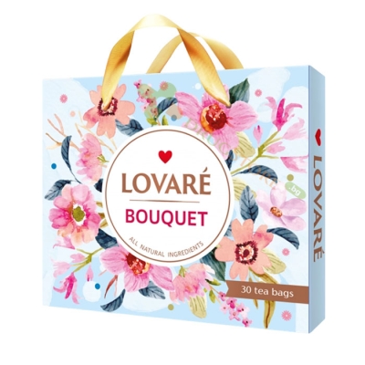 ЛОВАРЕ ЧАЙ АСОРТИ BOUQUET SPRING 6 вида х 5 броя / LOVARE BOUQUET SPRING TEA tea bags 6 х 5