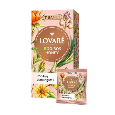 ЛОВАРЕ ЧАЙ ROOIBOS HONEY филтър 24 броя / LOVARE TEA ROOIBOS HONEY tea bags 