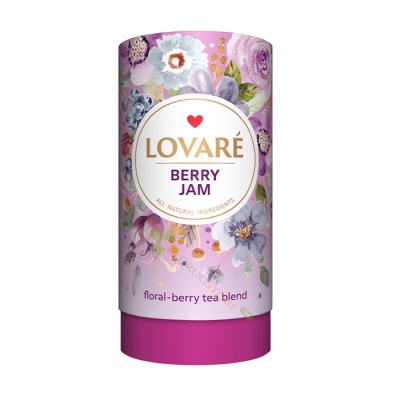 ЛОВАРЕ ЧАЙ ТУБА BERRY JAM 80 г + 15 хартиени филтъра / LOVARE BERRY JAM TEA 80 g + 15 paper filters