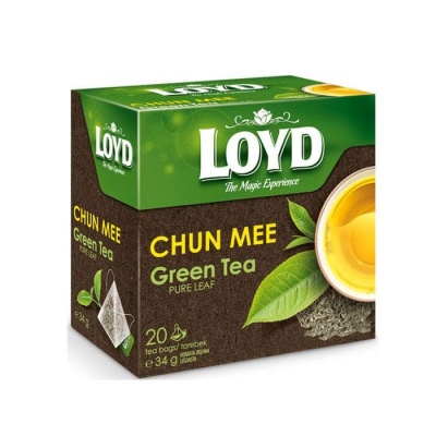 ЗЕЛЕН ЧАЙ CHUN MEE филтър 20 броя / LOYD CHUN MEE GREEN TEA PURE LEAF