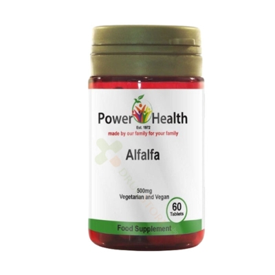 ЛЮЦЕРНА капсули 500 мг 60 броя / POWER HEALTH ALFALFA 