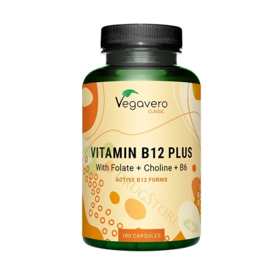 ВИТАМИН В12+ капсули 180 броя / VEGAVERO VITAMIN B12 PLUS