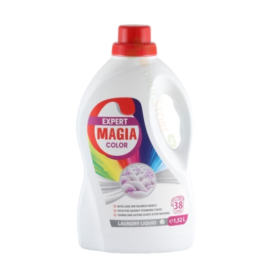МАГИЯ ТЕЧЕН ПЕРИЛЕН ПРЕПАРАТ EXPERT COLOR ЗА ЦВЕТНИ ТЪКАНИ - 38 ПРАНЕТА 1520 мл / MAGIA EXPERT COLOR LAUNDRY LIQUID - 38 LOADS 