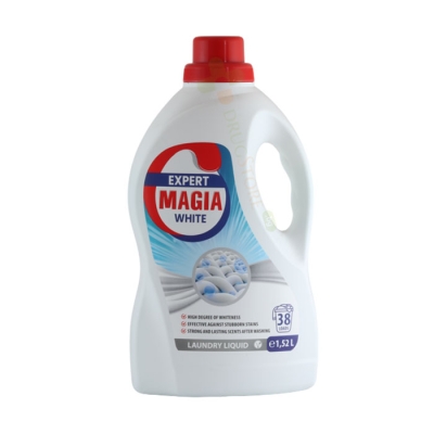 МАГИЯ ТЕЧЕН ПЕРИЛЕН ПРЕПАРАТ EXPERT WHITE ЗА БЕЛИ ТЪКАНИ - 38 ПРАНЕТА 1520 мл / MAGIA EXPERT WHITE LAUNDRY LIQUID - 38 LOADS 