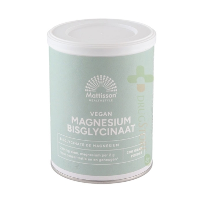 МАТИСЪН МАГНЕЗИЙ БИСГЛИЦИНАТ ВЕГАН прах 200 г / MATTISSON HEALTHSTYLE MAGNESIUM BISGLYCINATE VEGAN