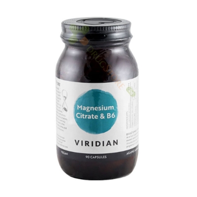 МАГНЕЗИЕВ ЦИТРАТ+ВИТАМИН B6 капсули 90 броя / VIRIDIAN MAGNESIUM CITRATE & VITAMIN B6
