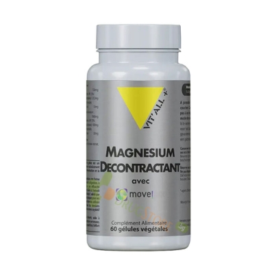 МАГНЕЗИЙ (БИСГЛИЦИНАТ) + ЛИМОНОВА ВЕРБЕНА + ГАБА капсули 60 броя / VIT`ALL+ MAGNESIUM DECONTRACTANT 