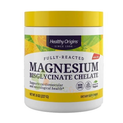 МАГНЕЗИЙ БИСГЛИЦИНАТ прах 227 г / HEALTHY ORIGINS MAGNESIUM BISGLYCINATE HELATE powder 