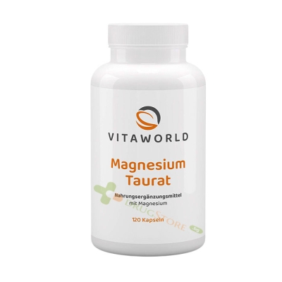 МАГНЕЗИЙ ТАУРАТ капсули 150 мг 120 броя / VITA WORLD MAGNESIUM TAURATE