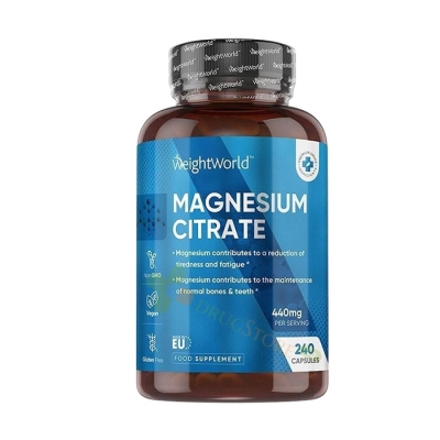 МАГНЕЗИЙ ЦИТРАТ капсули 240 броя / WEIGHT WORLD MAGNESIUM CITRATE 